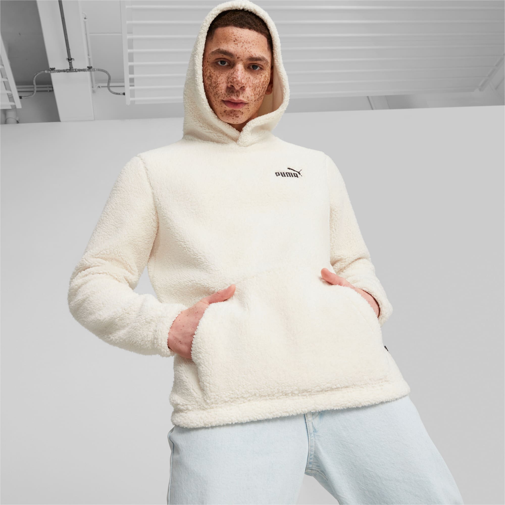 ESS+ Men's Sherpa Hoodie | PUMA